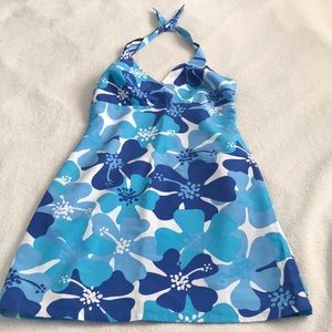 Reversible halter dress